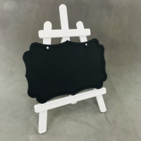 3UN Mini Lousa lavável com cavalete branco e lousa preta