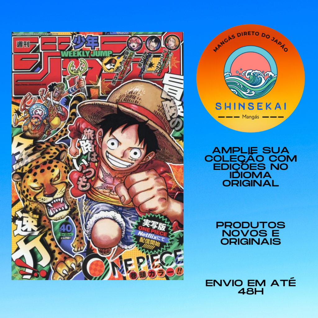 (Envio Imediato) Revista Weekly Shonen Jump 2023 - 40 One Piece, Jujutsu Kaisen