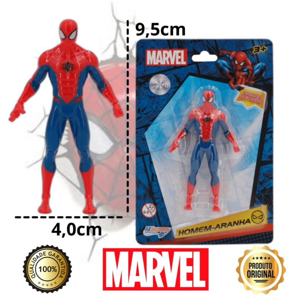 Boneco Homem Aranha Colecionável Marvel Vingadores 10CM - Brinquedo ...