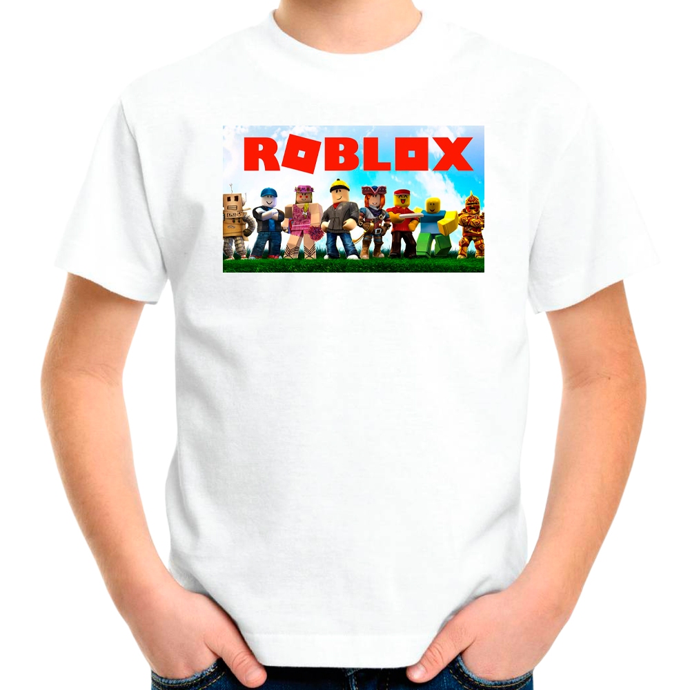 Camiseta de Algodão Roblox, Roupa Infantil para Menino Estampas Criativas  Usado 77507217