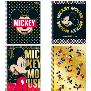 Caderno Capa Dura Universitário 10 Matérias Mickey Mouse 160 Folhas -Tilibra x Disney