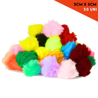 Pompom - Pelúcia 50 Mm - 50 Unidades - Sortido - Kaftor