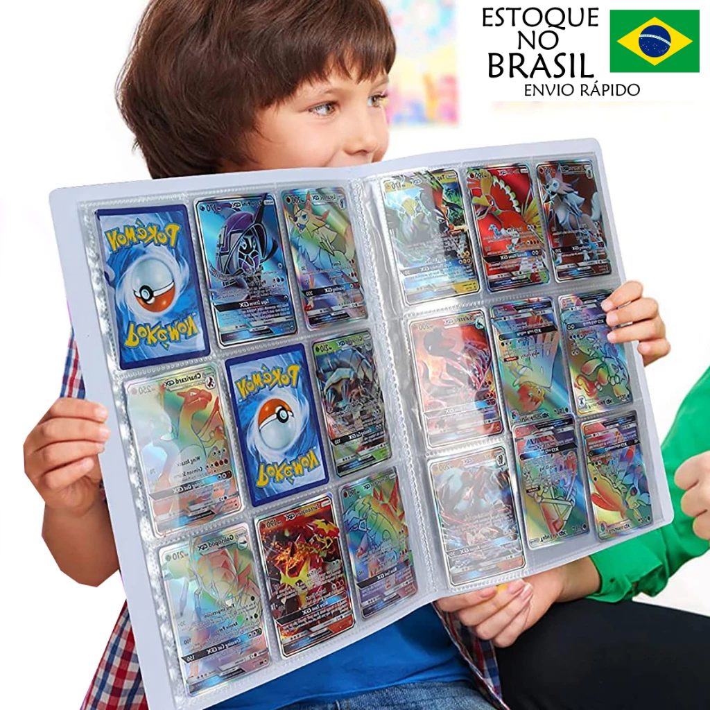 Fichário Álbum Grande Oficial Pokémon - Cabem 432 / 540 cartas- Pasta Porta Cartas