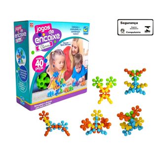 Brinquedo Educativo Montar Estrelas Esferas com 40 Peças Grandes Cometa Jogo  de Encaixe Pedagógico Escolar 2 Anos Presente Natal Bebê Menino Menina