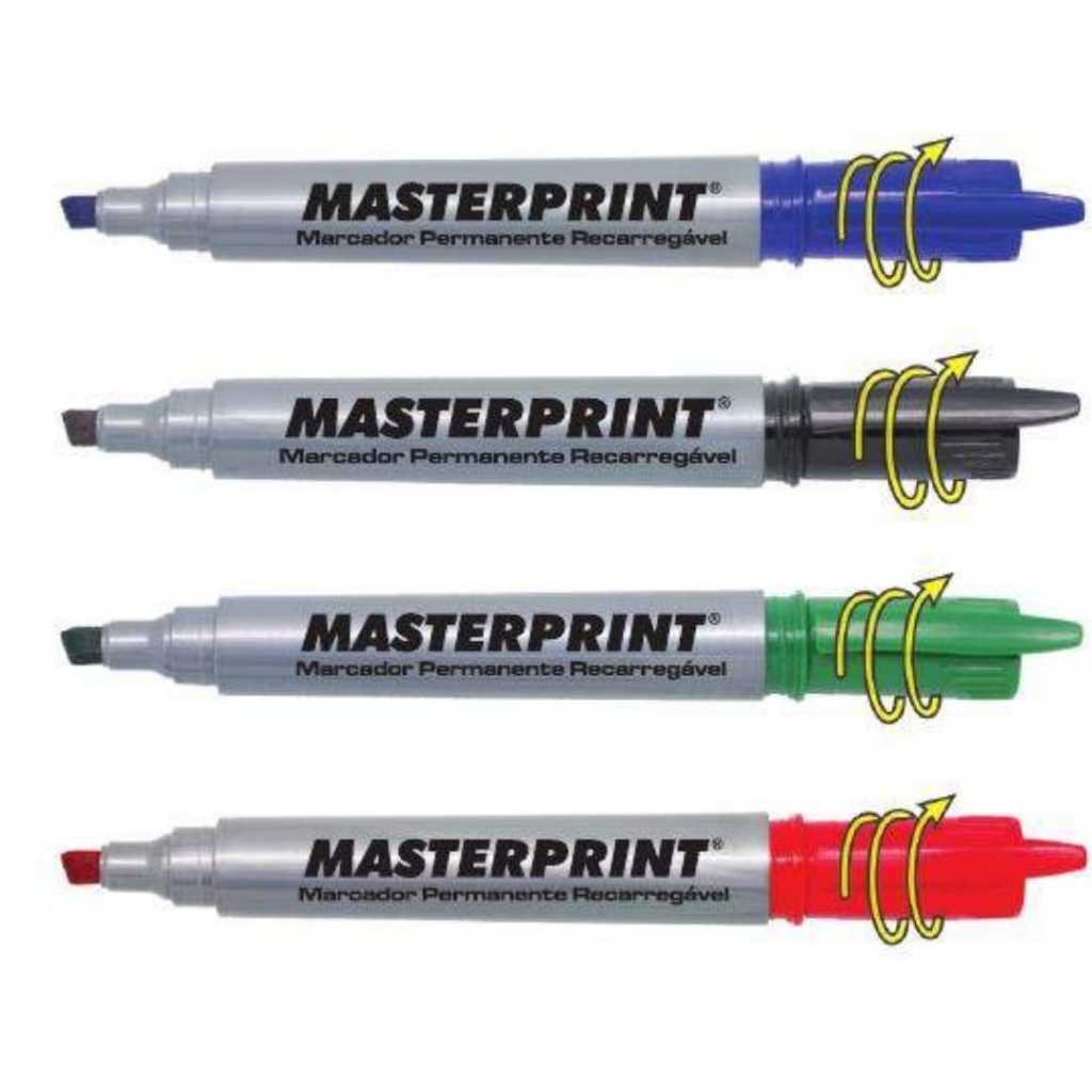 Pincel Marcador Permanente Recarregável Canetão Caneta Masterprint