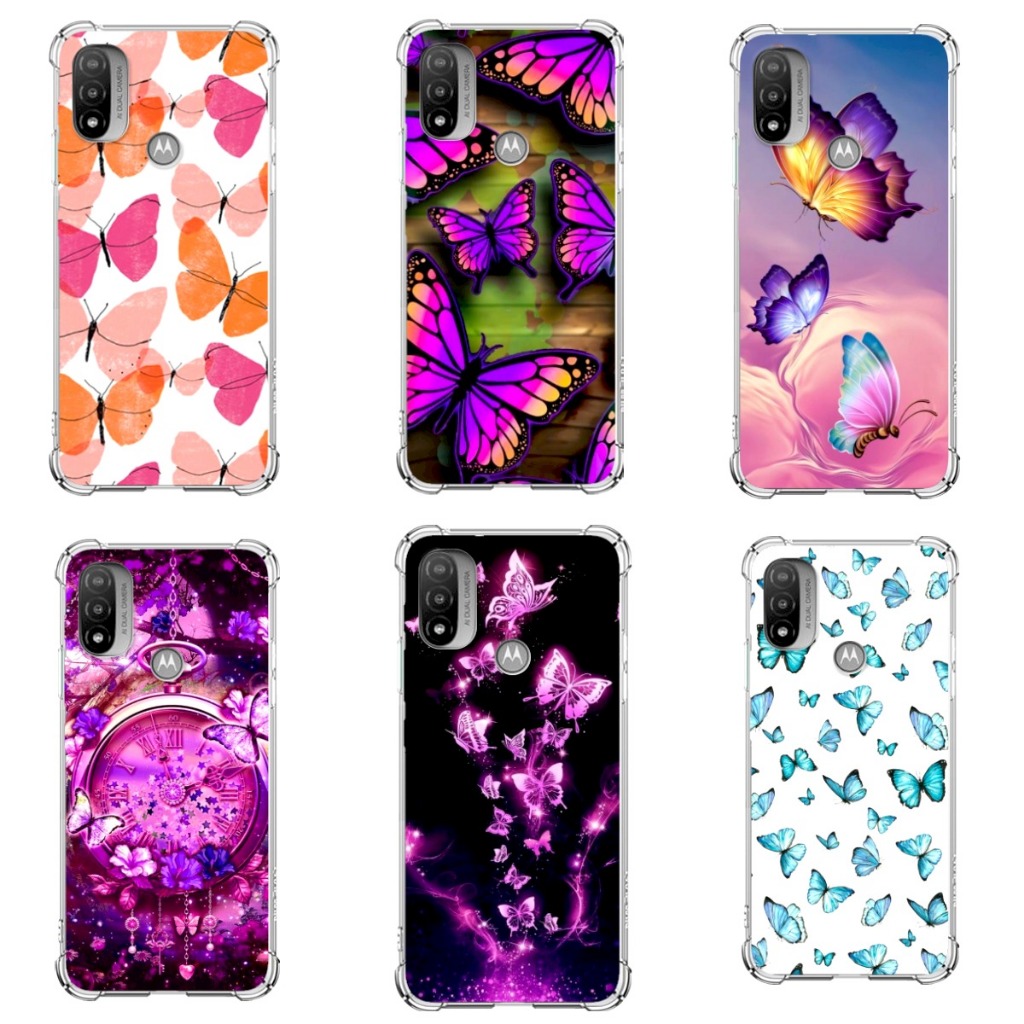 MOJIA Dégradé Transparent Coque pour Motorola Moto E20 / E30 / E40, Résistant aux Chocs et Aux