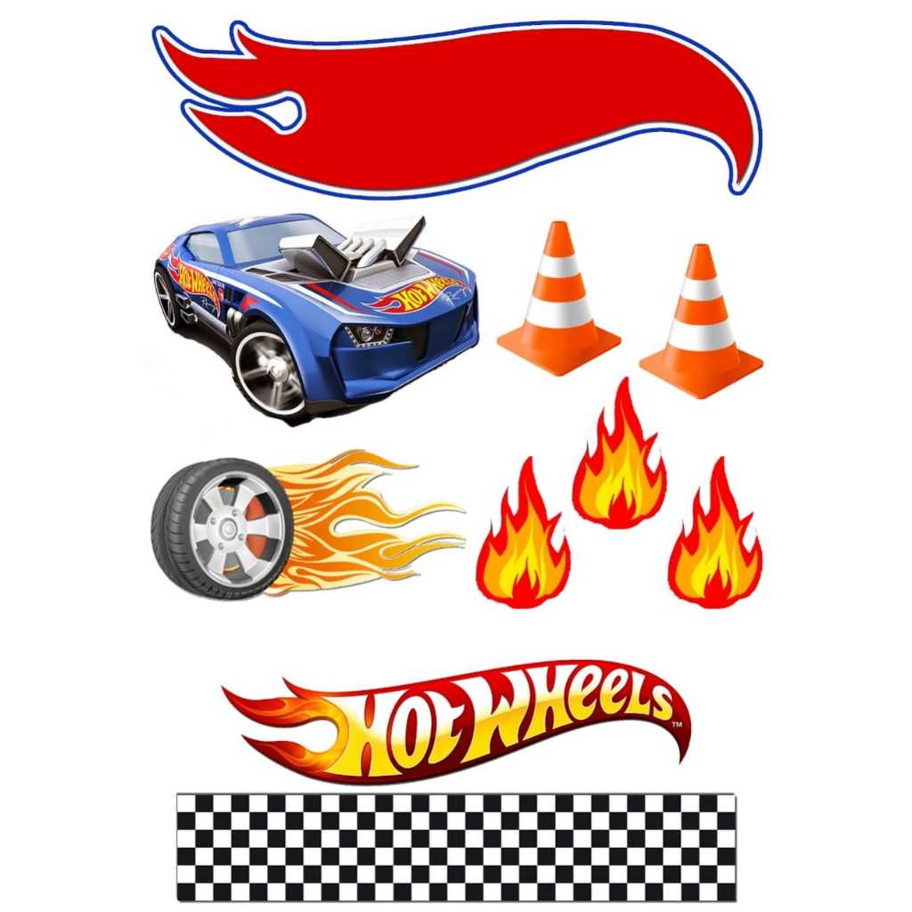 Topo de bolo HotWeels personalizado Shopee Brasil