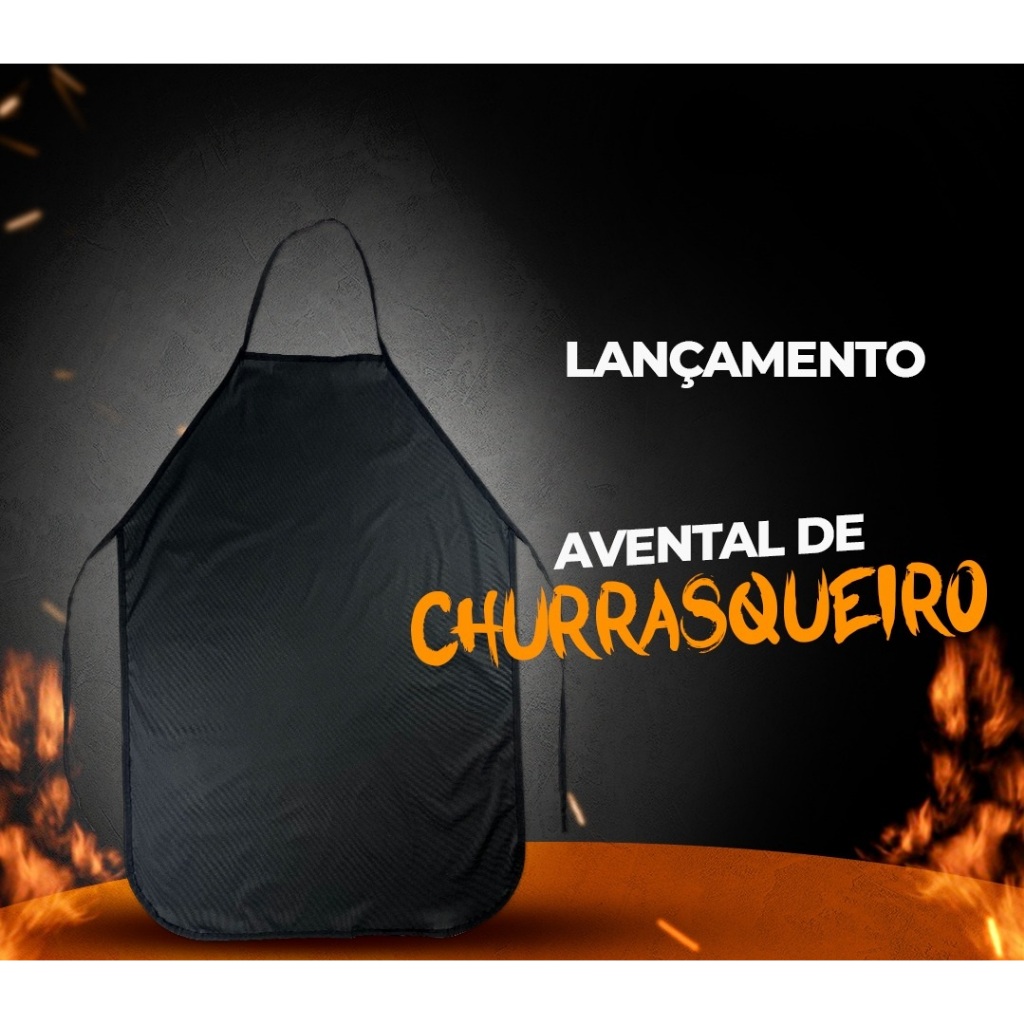 Avental de Cozinha e Churrasqueiro Impermeável Grande Tecido Oxford Cores Variadas