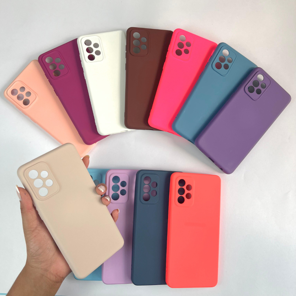 Capinha Para Samsung A72 / Capa Case Silicone Aveludada Forrada Colorida (CF26)
