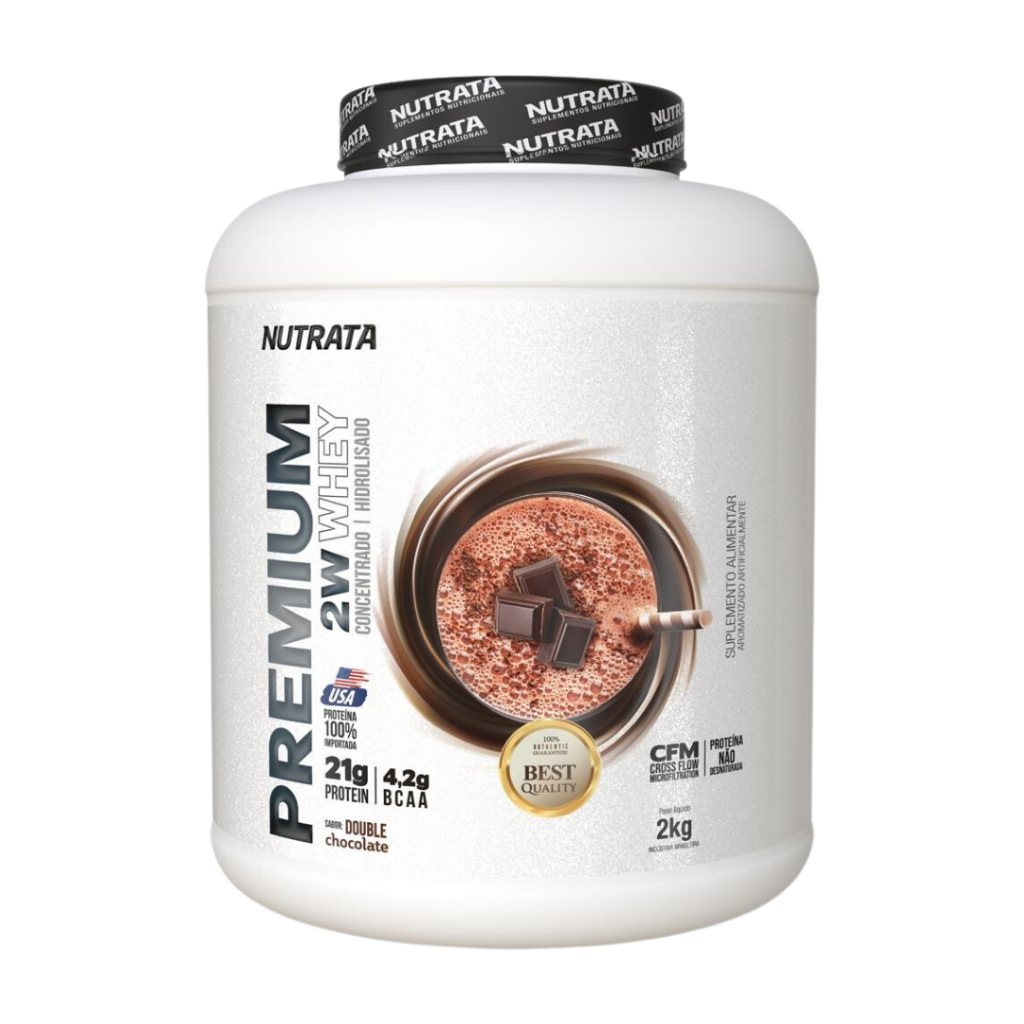 Whey Protein Premium concentrada e Hidrolisado - 2kg - Nutrata