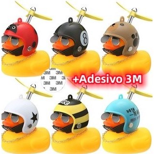 Patinho Capacete Decoração Moto Guidão Bicicleta Carro Cordão Óculos Com Luz Envio Imediato