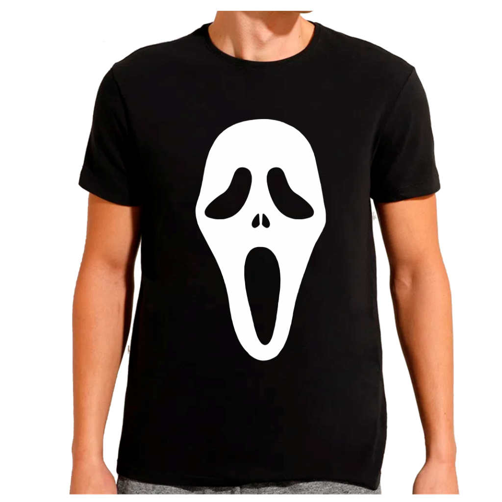 Camiseta Infantil Halloween Máscara Pânico