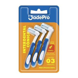 Escova Interdental Conica Extrafina c/ 3 un - Jadefrog (Cores Diversas)