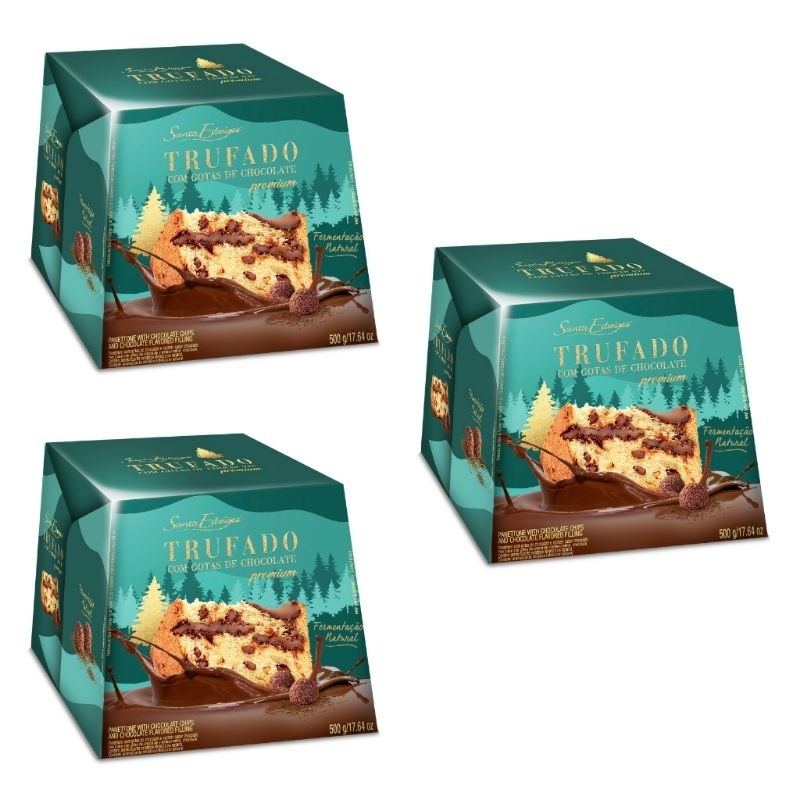 Santa Edwiges Trufado Kit Com 3 Unidades 500g Shopee Brasil