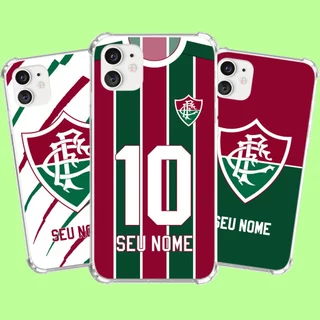 Capa Capinha de celular Personalizada Anti-impacto com nome Fluminense