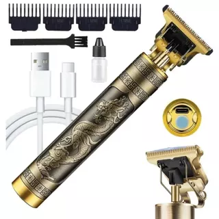 Maquina De Barbear Dragão Metal Vintage Acabamento Cabelo Barba Aparador De Pelos Corpo