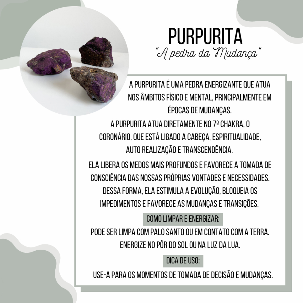 Pedra Natural Cristal Purpurita Bruta - Pedra de Mudança e Transição |  Shopee Brasil