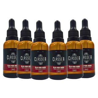 kit 6x Óleo Para Barba 30ml Classe A Possui Hidratantes E Fortalece Os Fios Profissional