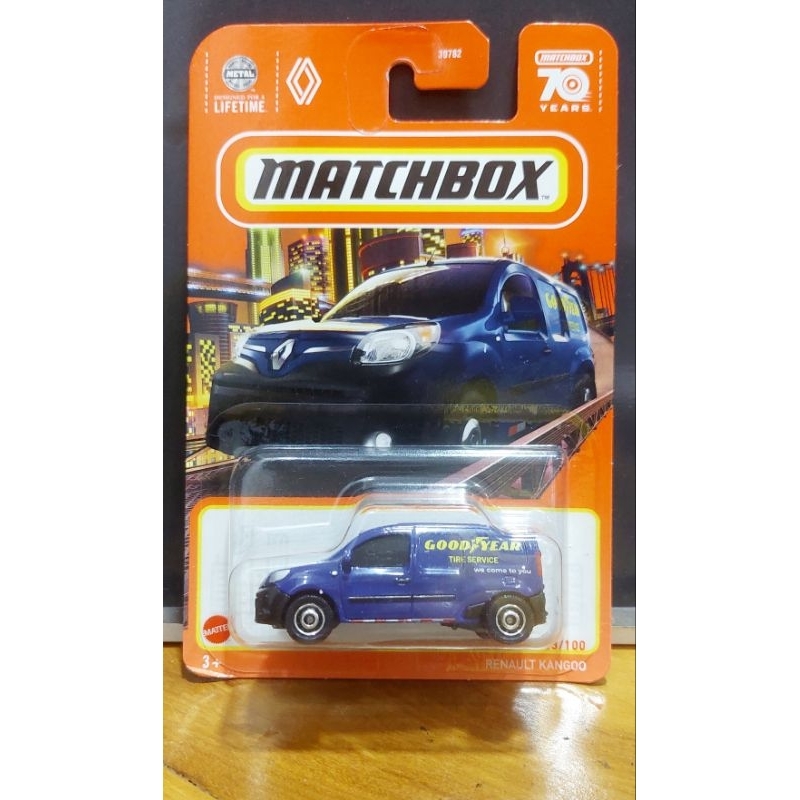 Voiture Miniature Matchbox 1/64 Renault Kangoo 2018 - Goodyear - Boîte D'origine - Neuf