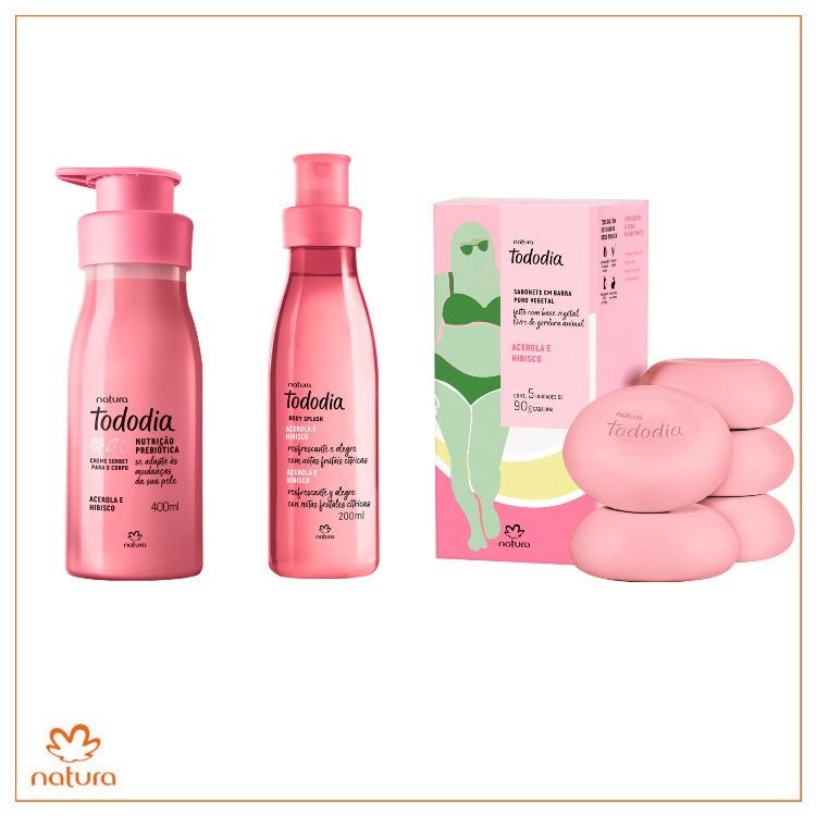 Kit Natura TodoDia Manga Rosa e Água de Coco, Acerola e Hibisco ...