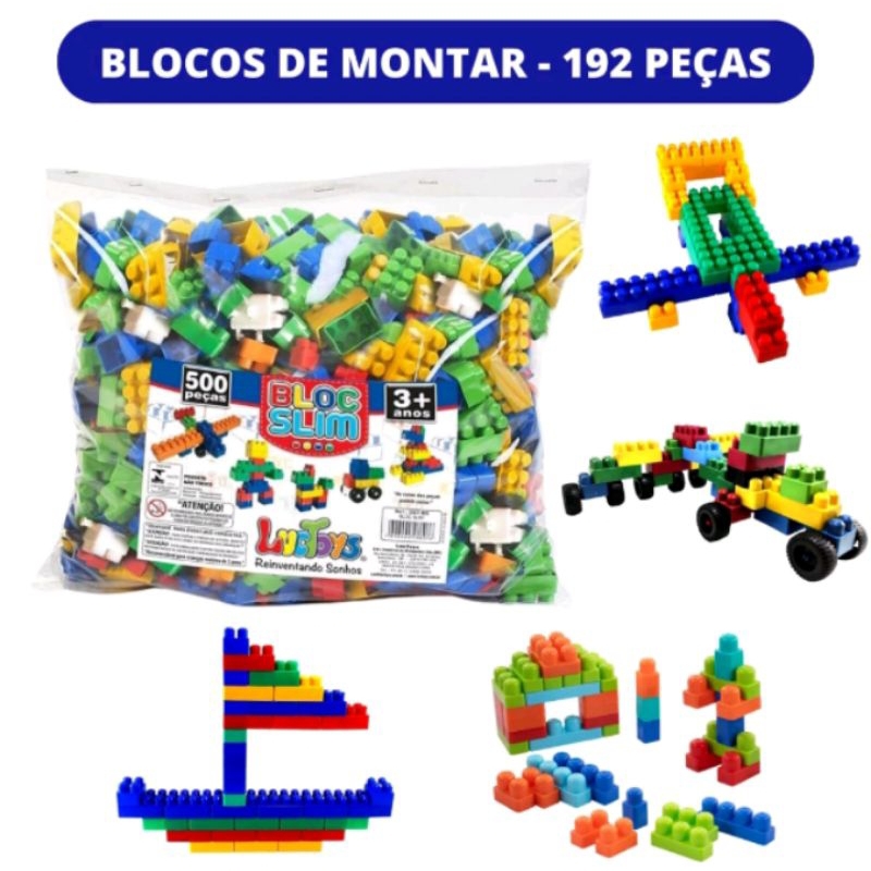 Bloco Monta Monta Kit 96 Peças Brinquedo Infantil Trenzinho - GGB  Brinquedos - Brinquedos de Montar e Desmontar - Magazine Luiza