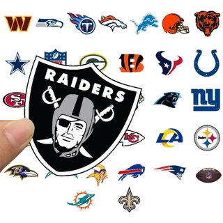 33 PÇS Adesivo de Vinil da NFL para Skate/Notebook