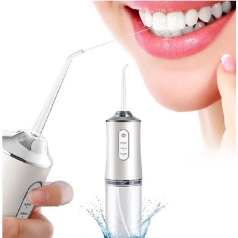 Irrigador Dental Oral Recarregavél 220ml Higiene Limpeza Bucal Portátil Limpador de dente