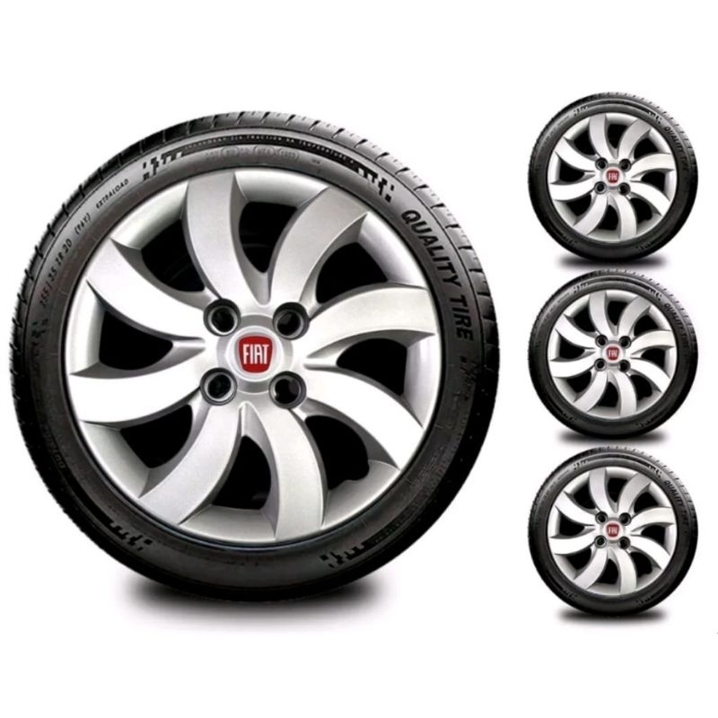 jogo 4 calotas aro 14 palio attractive Siena Uno com ou sem emblemas