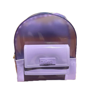 Mochila feminina com transparencia Bolsa casual de costas Transparente com bolso externo