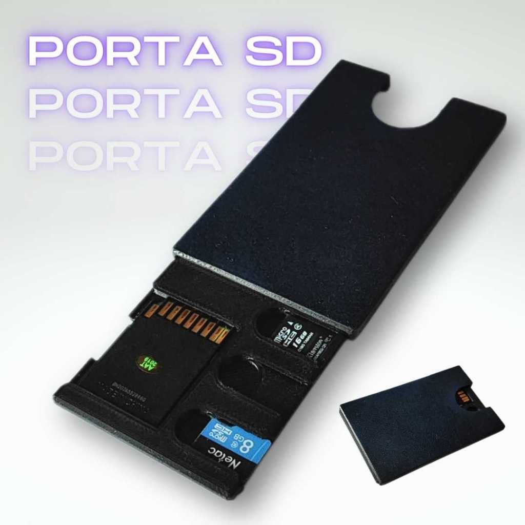 Porta Cartão de Memória SD e Micro SD de Celulares e Câmeras em Formato Carteira de Bolso