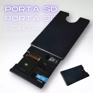 Porta Cartão de Memória SD e Micro SD de Celulares e Câmeras em Formato Carteira de Bolso