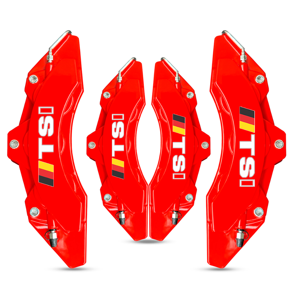 Capa de Pinça de Freio TSI Kit 4 peças Universal Esportivo Acompanha Cola 50g