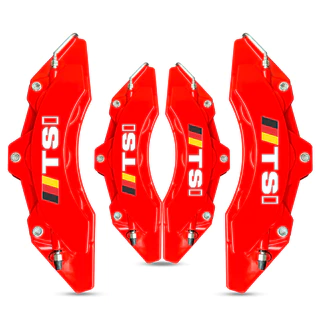 Capa de Pinça de Freio TSI Kit 4 peças Universal Esportivo Acompanha Cola 50g