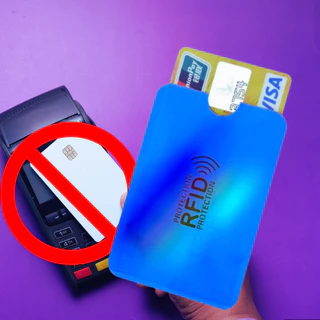 Porta Cartão Capa Protetora de Cartão Anti furto RFID Proteja os dados de seu cartão de credito