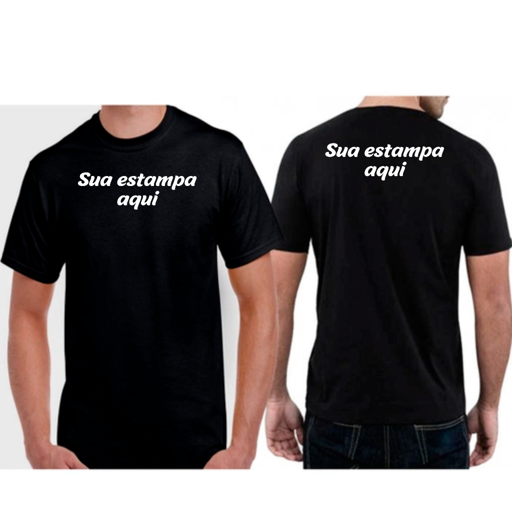 Camisetas Preta personalizada