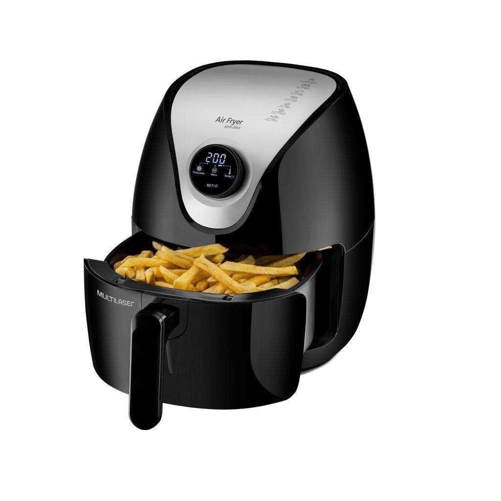 Fritadeira Airfryer Eletrica Sem Óleo Panela Grande 4l 1500w Cor Vermelho  Voltagem 110v