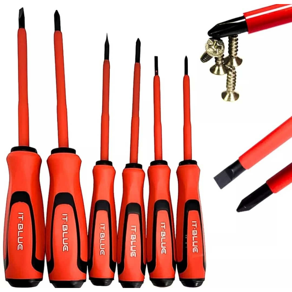 Kit Chaves De Fenda Philips Isolada Eletricista 6 Peças Imã