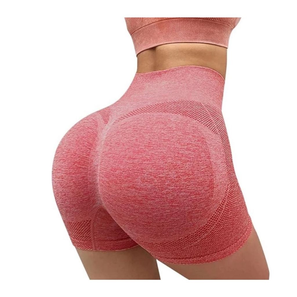 Short Esportivo Feminino Cintura Alta Levanta Bumbum Tam único Anti