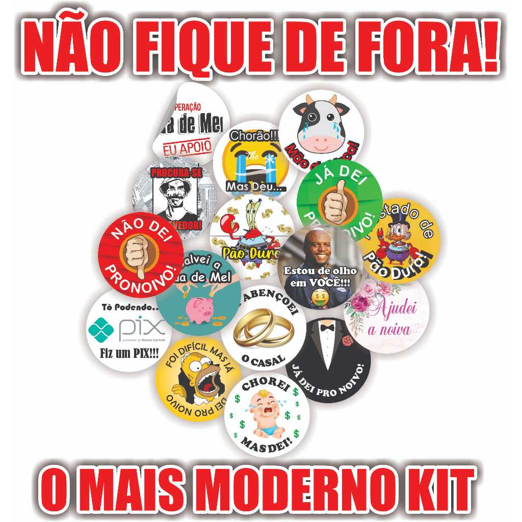 Kit 200 Adesivos Hora da Gravata Sortidos
