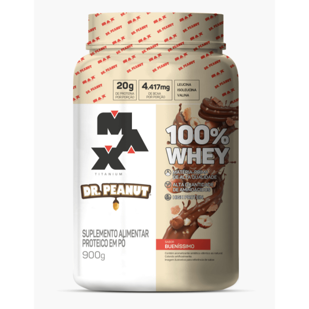 Whey 100% Dr. Peanut 900g – Lançamento Max Titanium