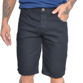 bermuda jeans masculina Branca Preta Clara e Escura Lisa