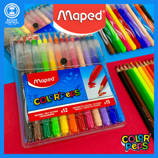Kit Escolar Lápis de Cor 15 Cores Caneta Hidrográfica 12 Cores Canetinha Color