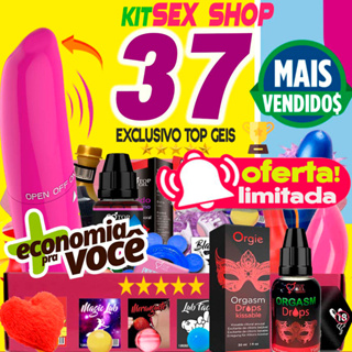 Kit Sex Shop 37 Produtos Eróticos Sexy shop c/ vibrador Plus max