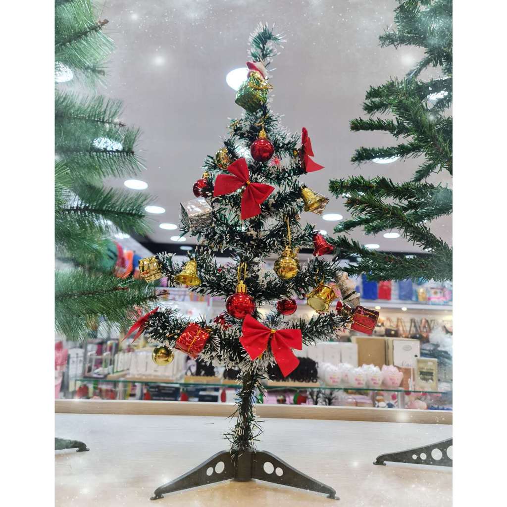 kit-arvore-de-natal-60-cm-nevada-32-enfeites-decorada-completa