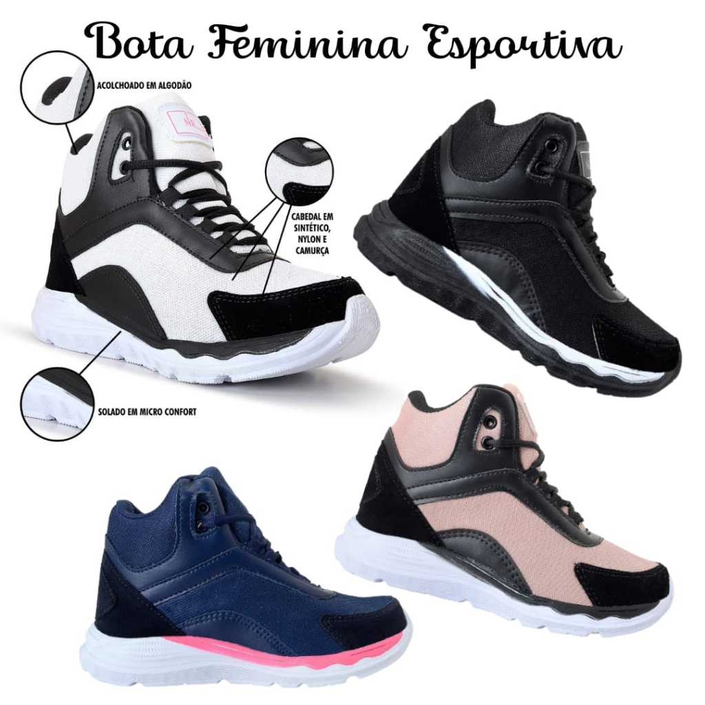 Bota Feminina Esportiva Treino Academia Musculação | Shopee Brasil