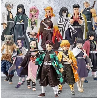 Demon Slayer Action Figure Kimetsu No Yaiba Coleção Tanjiro Kamado Nezuko Kamado Inosuke Shinobu Zenitsu Tomioka Boneco