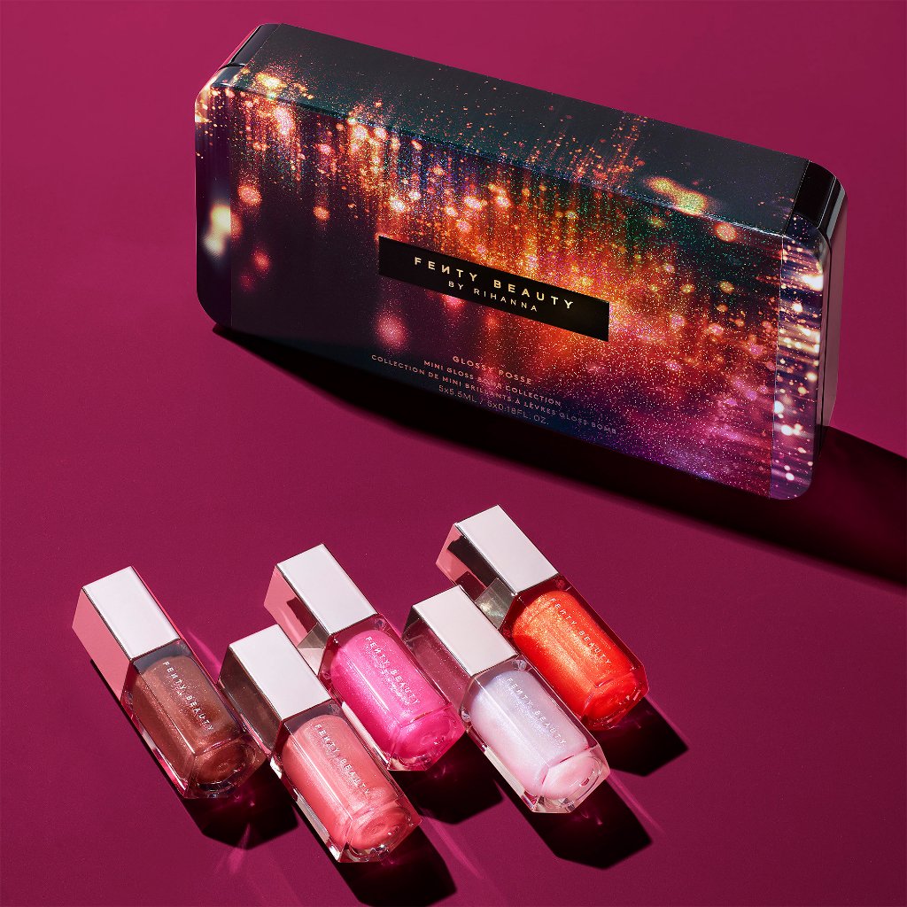 KIT 5 UNIDADES - EDIÇÃO ESPECIAL Gloss Bomb Lip Luminizer - Fenty Beauty  5un CAIXA PARA PRESENTE NATAL