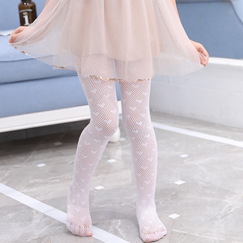 Meia-Calça SweatyRocks Arrastão Com Coração - Transparente Para Meninas