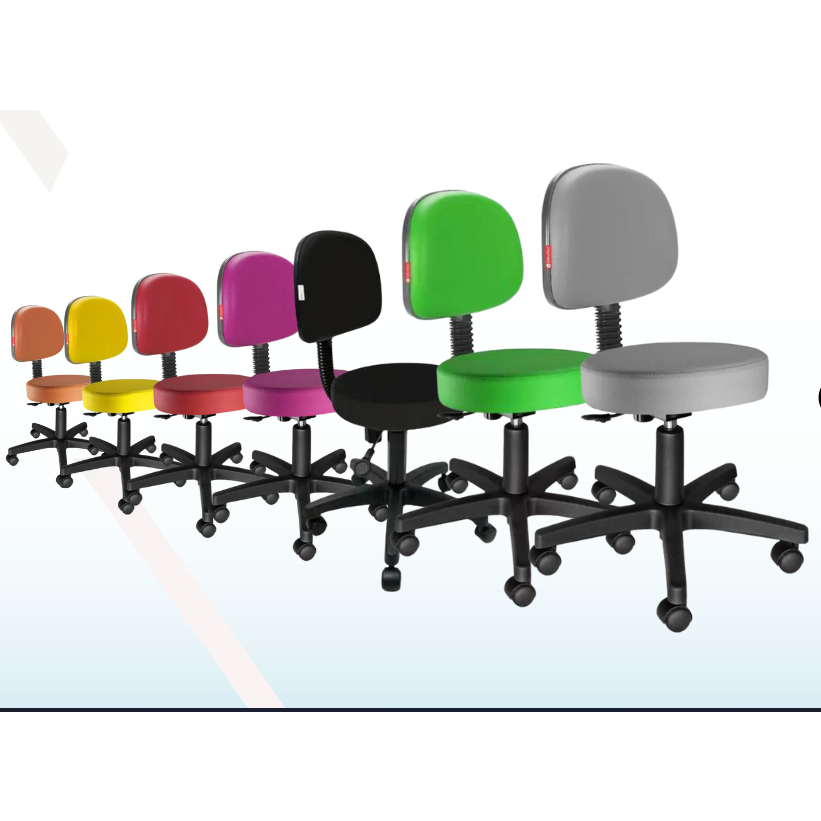 Cadeira Mocho Odontologico Tatuador Maca Estetica Com Encosto varias cores