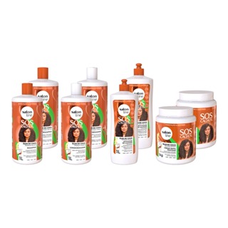 Kit Duplinha SOS Cachos Coco com Creme e Ativador Litrão Salon Line